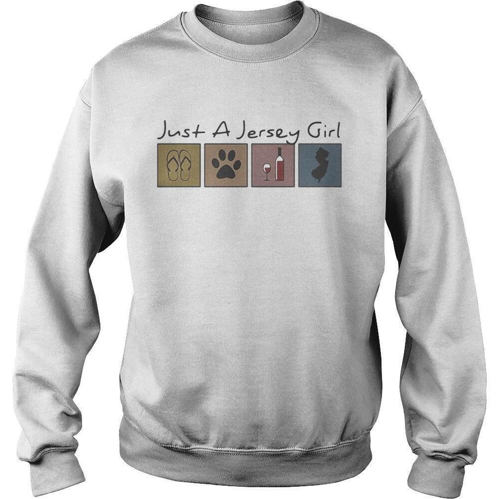 Just A New Jersey Girl Sticker Sweatshirt
